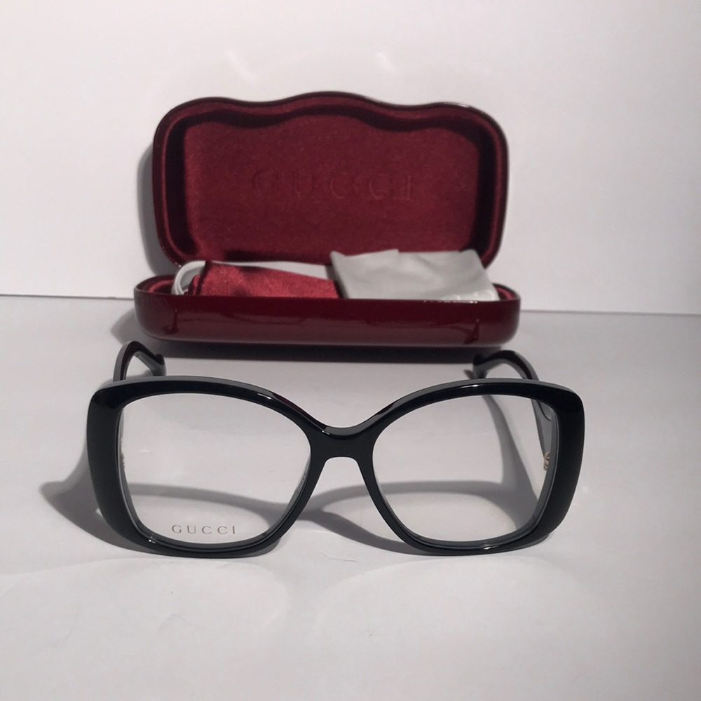New Authentic Gucci GG1236o Black Women's Glasses - Picture 5 of 13